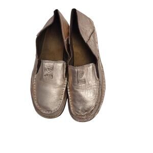 ARIAT Womens Metallic Rose Gold Leather Slip on Loafer Shoes Sz 8.5 M